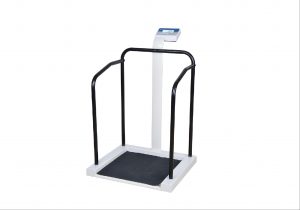 Medical Scales: M701 Bariatric Medical Hand Rail Scale. TGA Approved. 300kg Capacity. Includes Height Rod.