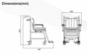 M501 Wheelchair Scales Dimesnions