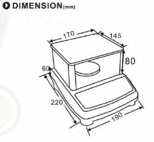 NB Series Laboratory Scales Dimensions