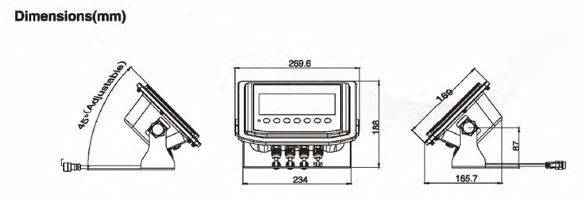 NSW Series Platform Indicator Dimensions