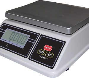 Kitchen Table Portion Scales: WeighCo SW30 Commercial Kitchen Table Scale: 30kg x 1g. IP65 Waterproof Housing.