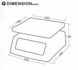 T28 Portion Control Table Scale Dimensions