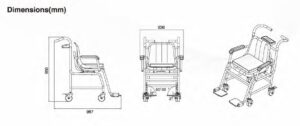 M531 Wheel Chair Scale Dimesnions