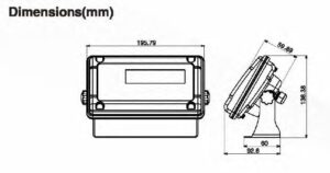RWS Stainless Steel Waterproof Indicator Dimensions